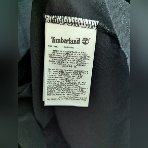 Timberland Since '73 Short Sleeve Black T-Shirt - Unisex NWT Mens M Women's L/XL - Picture 16 of 16